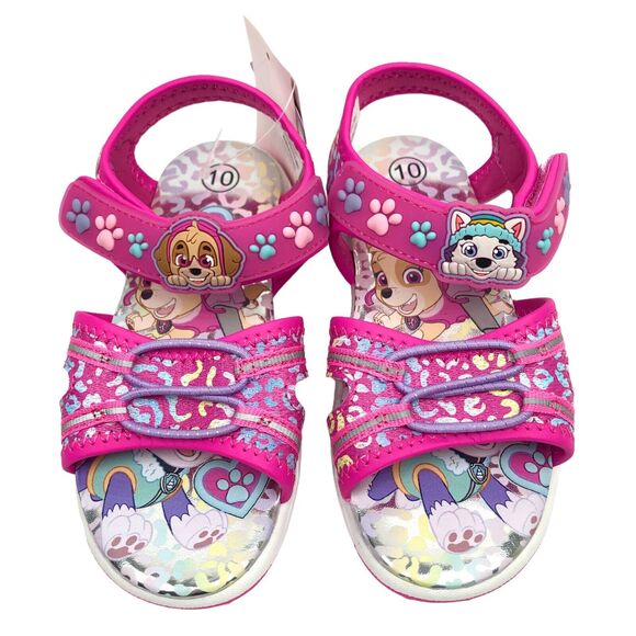 NEW NoBox Paw Patrol Light Up Sandals Shoes Pink Toddler Girls 10 Nickelodeon - Picture 3 of 10